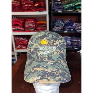 Vintage Pheasants Forever Hat Digital Camo Digicamo Green Black Cap Hunting